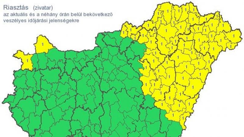 Újabb zivatarcella közelíti meg Szabolcsot - érdemes felkészülni, mert ez igazán intenzív lesz!